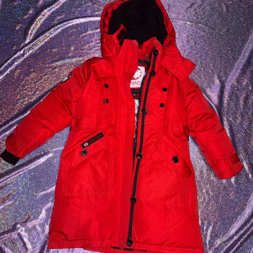 Kids Red Canada Jacket
